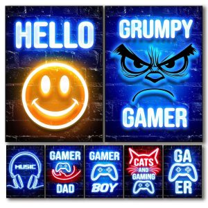Gamer Canvas Wall Art – Game Controller Prints for Living Room & Gaming Setup