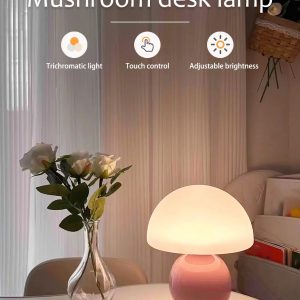 Mushroom USB Table Lamp – Cute Decorative Night Light for Bedroom & Desk