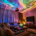 Aurora Borealis Starry Sky Projector – LED Galaxy Night Light with Remote Control & 7 Lighting Effects
