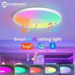 LED Ceiling Lamp – TUYA Smart RGB Music Light with Remote, Bluetooth & App Control (30W/36W)