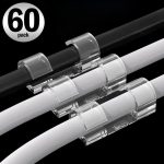 1–60Pcs Self-Adhesive Cable Clips Organizer