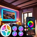 7M TV LED Strip Lights – RGB Backlight with Music Sync & Color Changing for 55–65" Screens